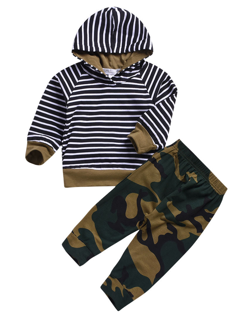 Stripes and Camo Print Set