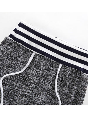 Grey & Navy Stripe Set