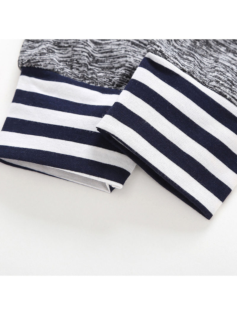 Grey & Navy Stripe Set