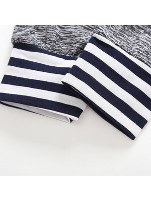 Grey & Navy Stripe Set