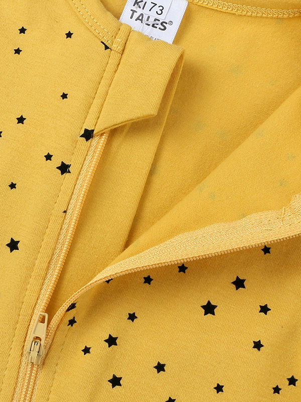 Starry Yellow Double Zip Tee