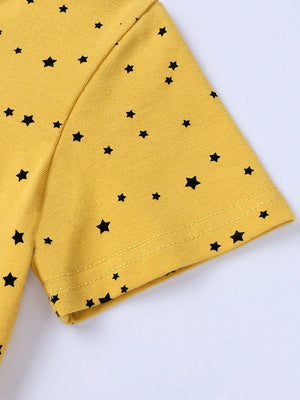 Starry Yellow Double Zip Tee