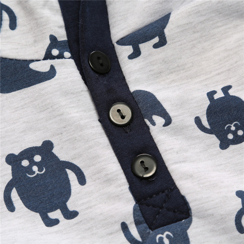 Blue Bear Romper