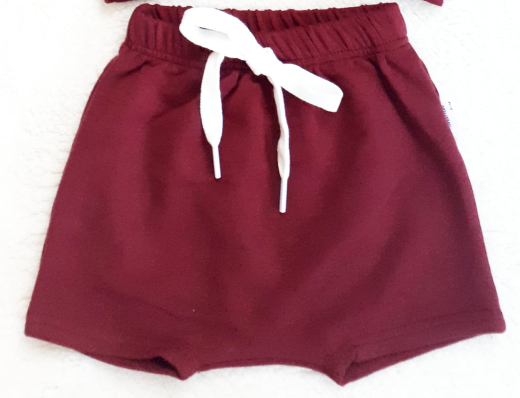 Maroon Terry Shorts *