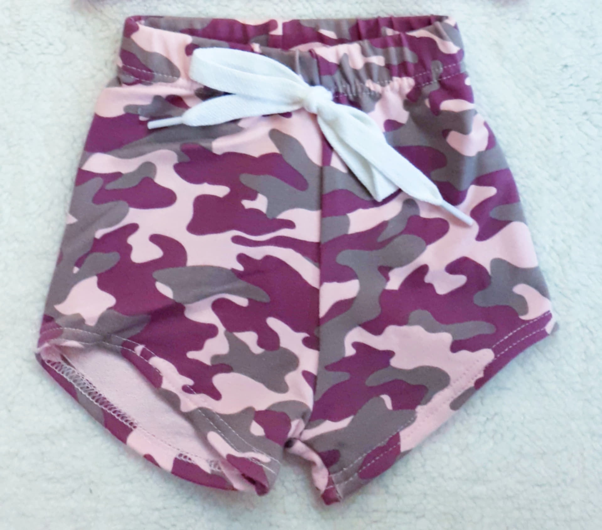 Pink Camo Terry Shorts *